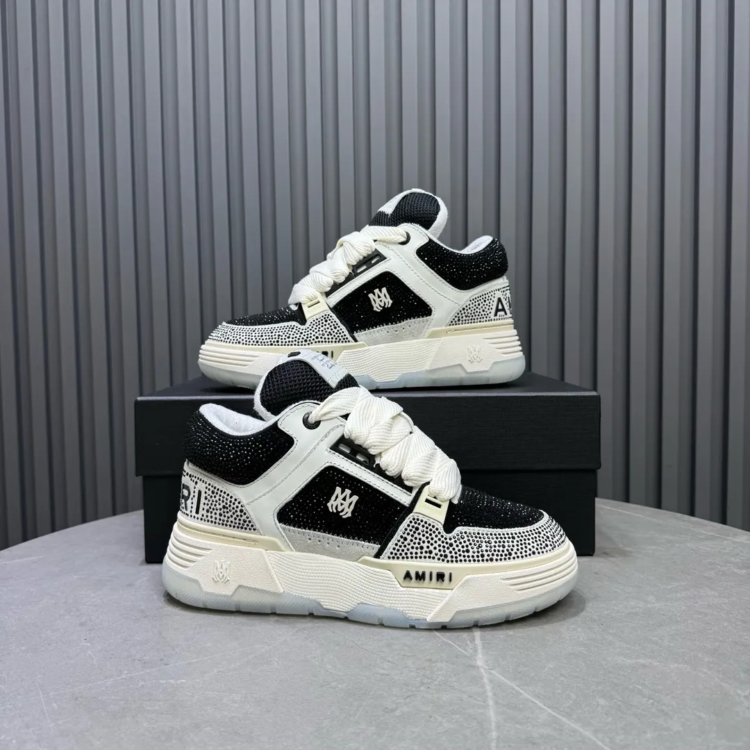 Men's shoes 💰760💰 AMIRI AMIRI fashion brand hot sale 🔥 Available all year round, couples 💑 Official website synchronization Imported fabrics 1⃣️ vs 1⃣️ replica, original factory special original sole, 35-45 (45. non-refundable)